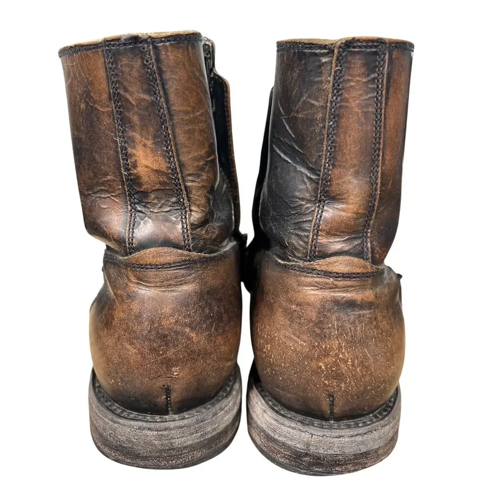 Frye Men’s Bowery Brown Leather Side Zip Chelsea Boot Size US 9 D
